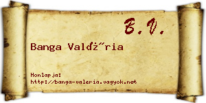 Banga Valéria névjegykártya