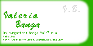 valeria banga business card